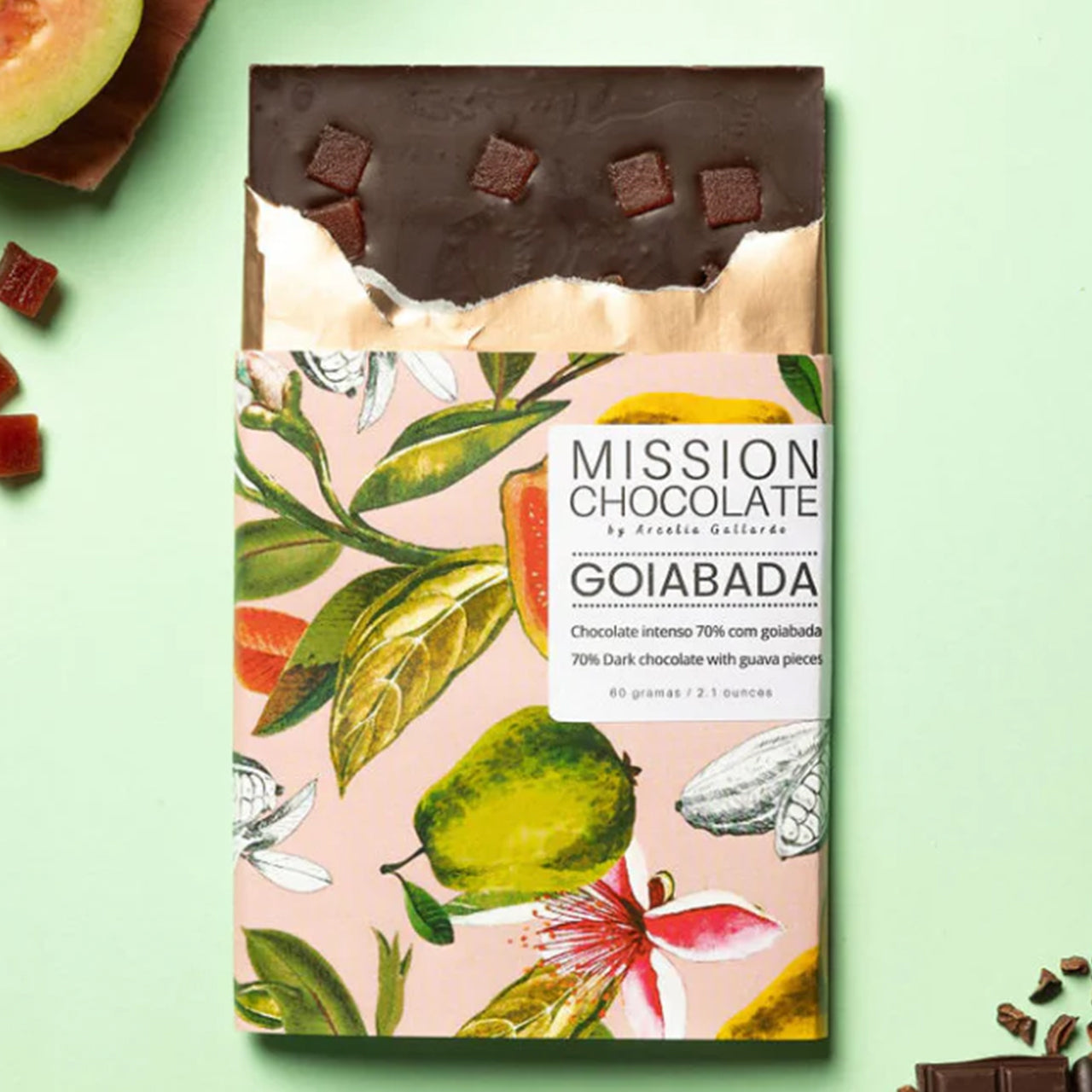MISSION CHOCOLATE ミッションチョコレート グアバ⼊りダークチョコレート70％（Guava）